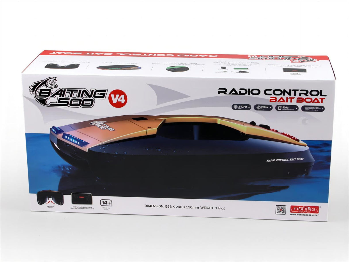 Baiting 500 V4 RC Bait Boat 2.4GHz RTR RC Balık Yemleme Teknesi