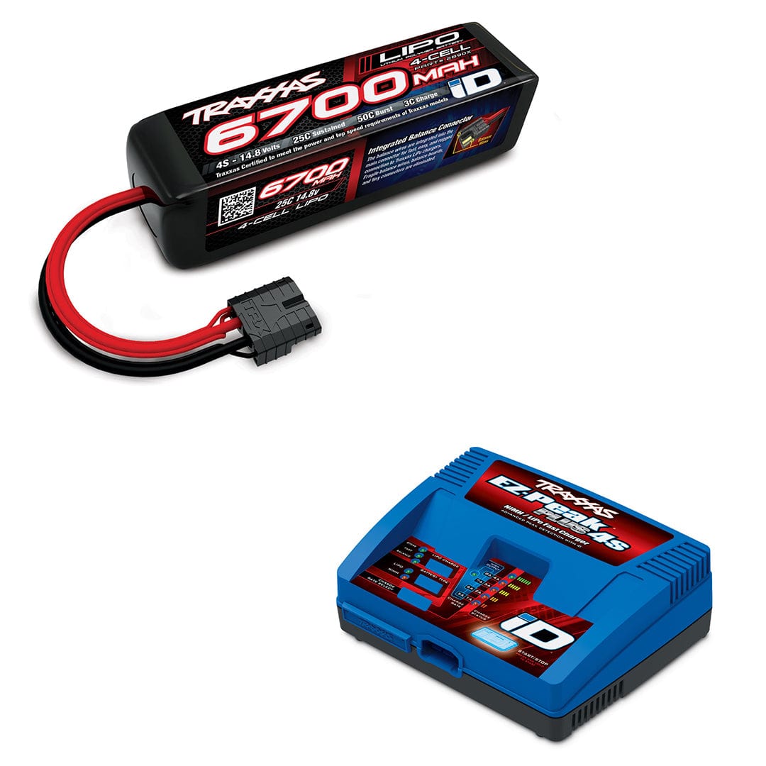 Traxxas 4S 6700mAh LiPo - EZ-Peak Plus Şarj Aleti Başlangıç Paketi