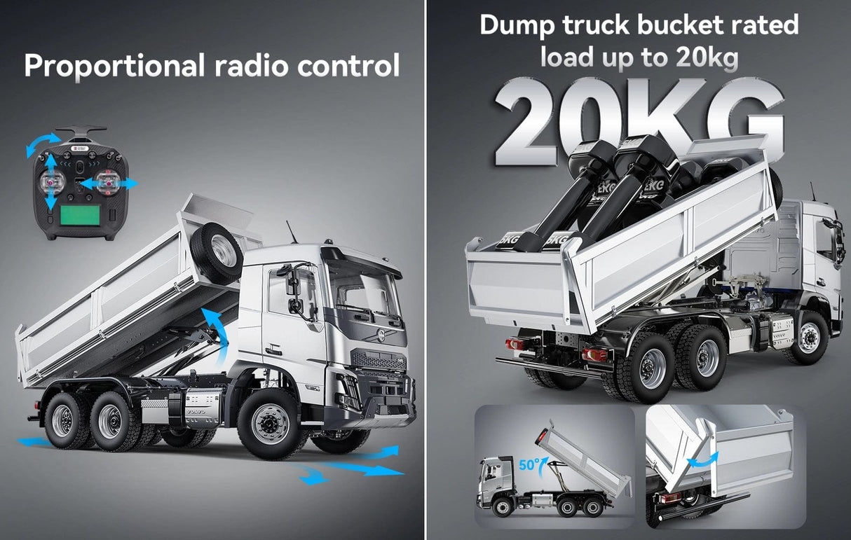 1/14 Volvo FMX Metal RC Kamyon - Hidrolikli