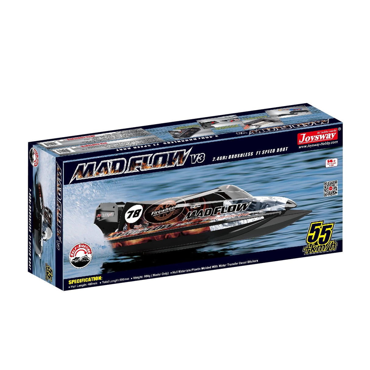 Joysway Mad Flow V3 Fırçasız Motorlu F1 Speed RTR RC Tekne