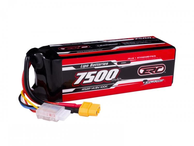 7500mAh 14.8V 4S 110C ERC Plus Lipo Batarya (Traxxas Konektör)