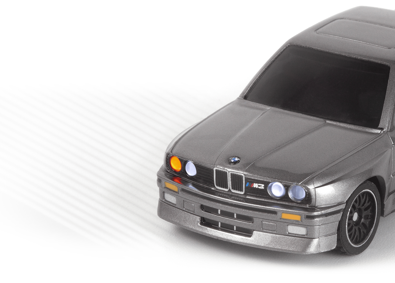 HPI nano-TTR BMW M3 Ravaglia Nogaro Gümüş 1/64 RC araba - ön detay