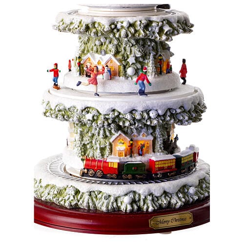 New Year Stories Tree With Carousel 46cm