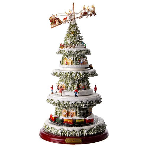 New Year Stories Tree With Carousel 46cm