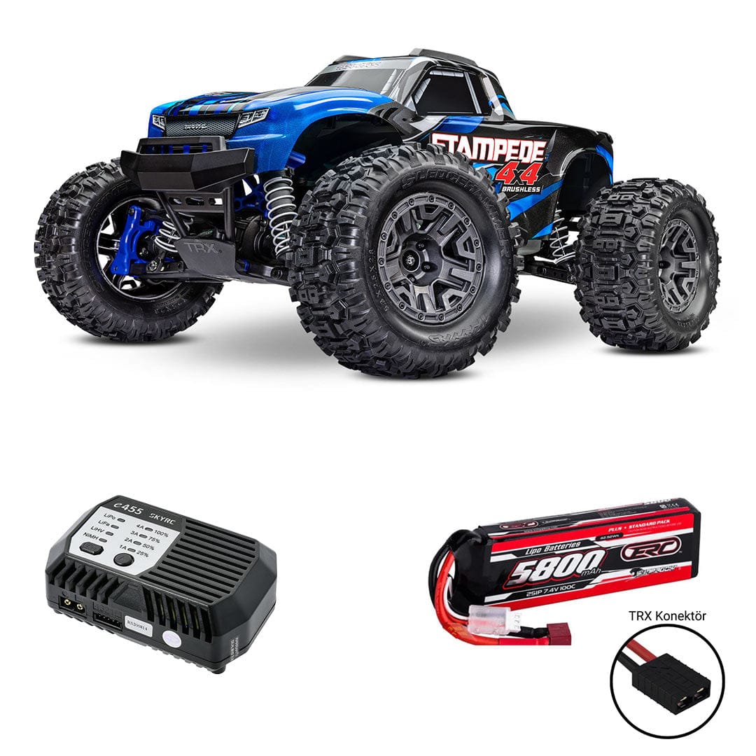 Traxxas Stampede 4x4 BL-2S Brushless (2S Combo Paket)