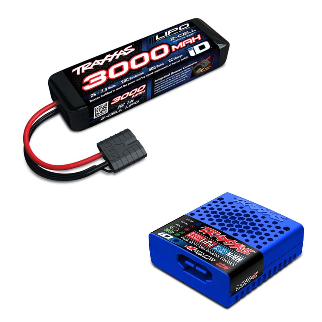 Traxxas 2S 3000mAh LiPo - USB-C Şarj Aleti Başlangıç Paketi