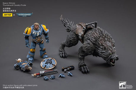 JoyToy Action Figure Warhammer 40K Space Wolves Thunderwolf Cavalry Frode