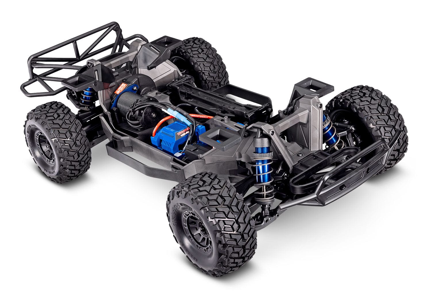 [Motor] Traxxas Maxx Slash 6S - kaportasız şasi 3 çeyrek ön görünüm