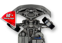 [Motor] Traxxas 4-Tec Mustang - 60 derece üzeri direksiyon açısı gösteren ön süspansiyon detayı