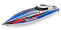 [Dış] Traxxas Disruptor VXL-4S - stüdyo çekimi 3/4 önden mavi gövde