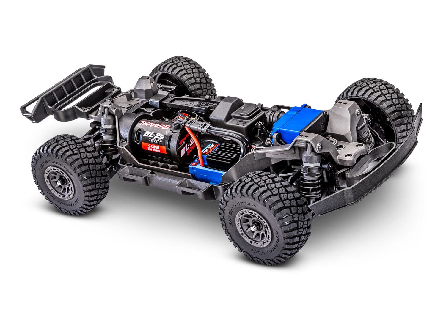 [Motor] Traxxas Mini Slash - tam şasi 3/4 görünümü, motor, süspansiyon ve aktarma detayı