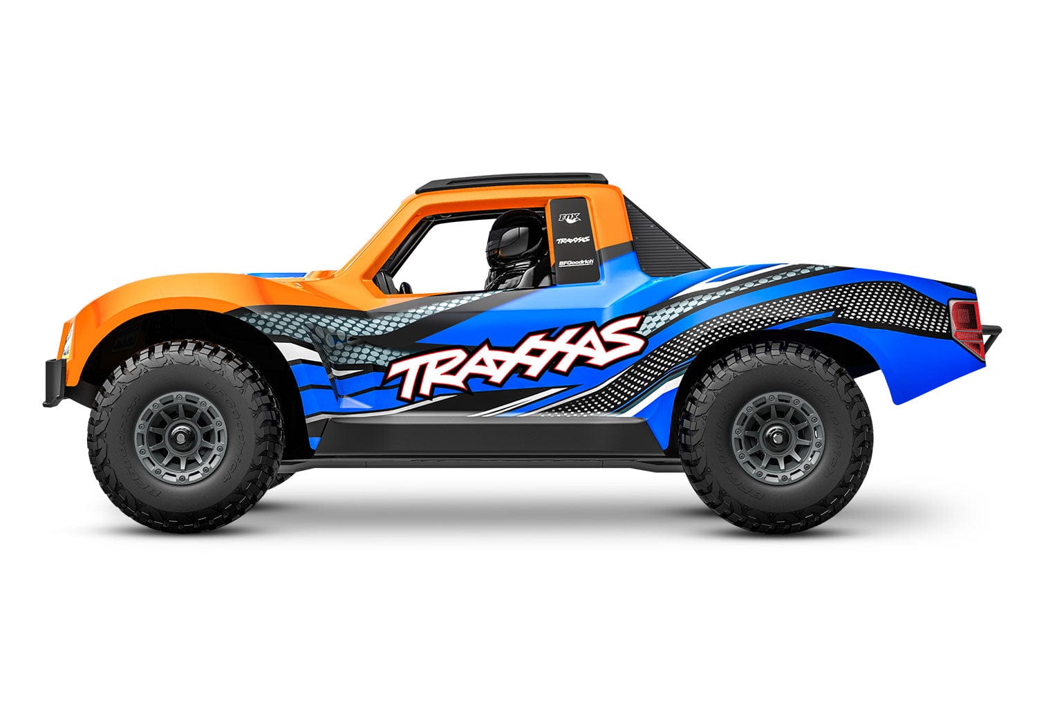 [Dış] Traxxas Mini Slash - turuncu kasa yan profil stüdyo görünümü