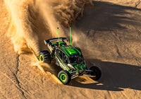[Action] Traxxas Funco Sand Car - yeşil model kumda viraj