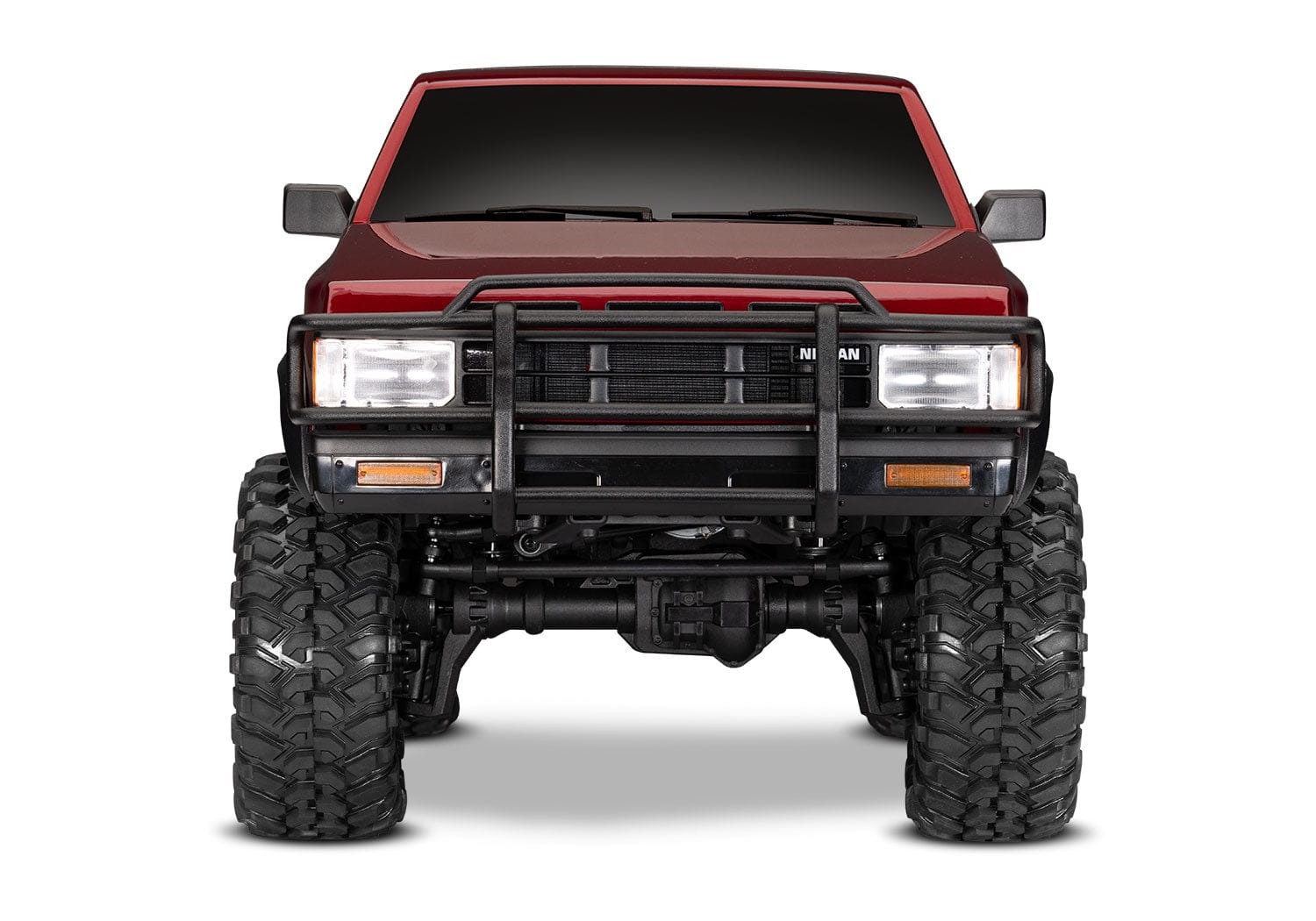 [Dış] Traxxas TRX-4 Pathfinder - kırmızı araç stüdyo yolcu yanı profil görünüm