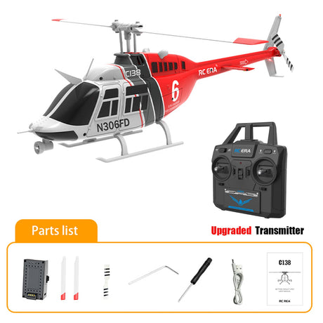 RC ERA C138 Bell206 Red - RC Helikopter