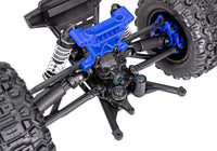 [Motor] Traxxas Stampede 2S - mavi direksiyon bellcrank mekanizması yakın çekim