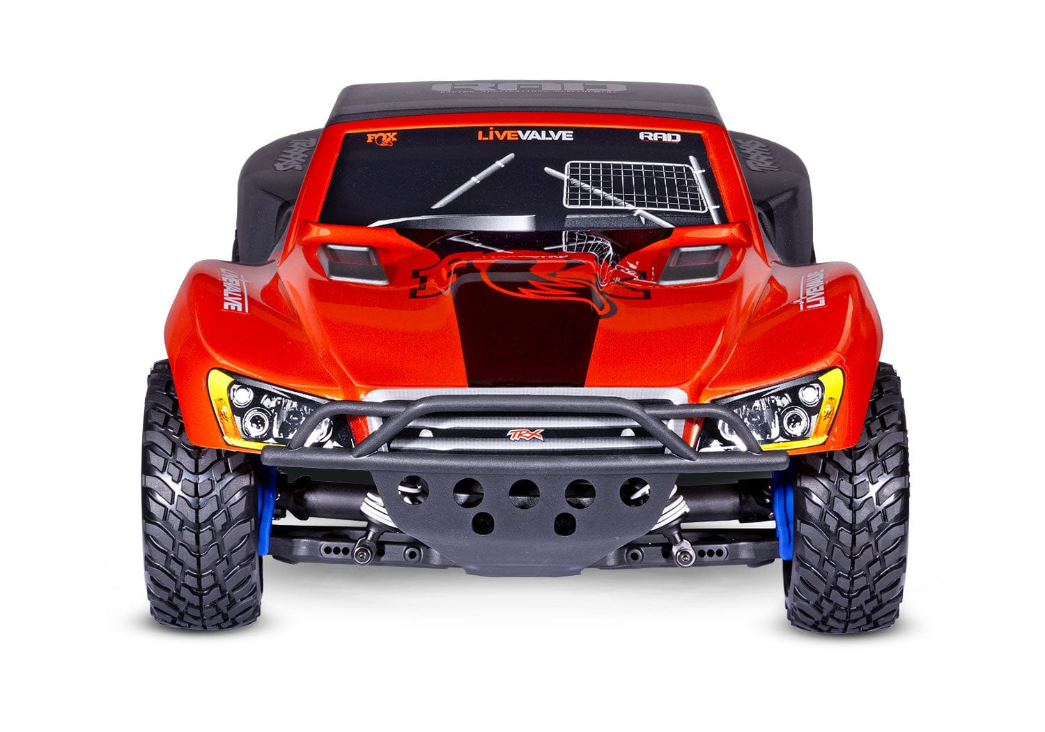 [Dış] Traxxas Slash 4x4 Combo - turuncu FOX sürümü önden stüdyo görünümü