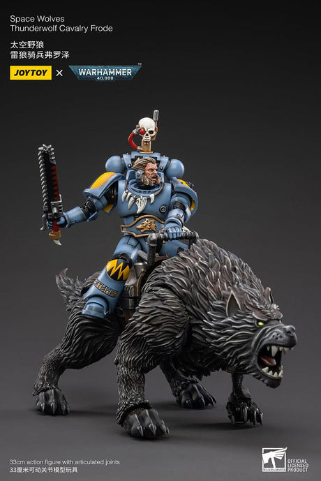 JoyToy Action Figure Warhammer 40K Space Wolves Thunderwolf Cavalry Frode
