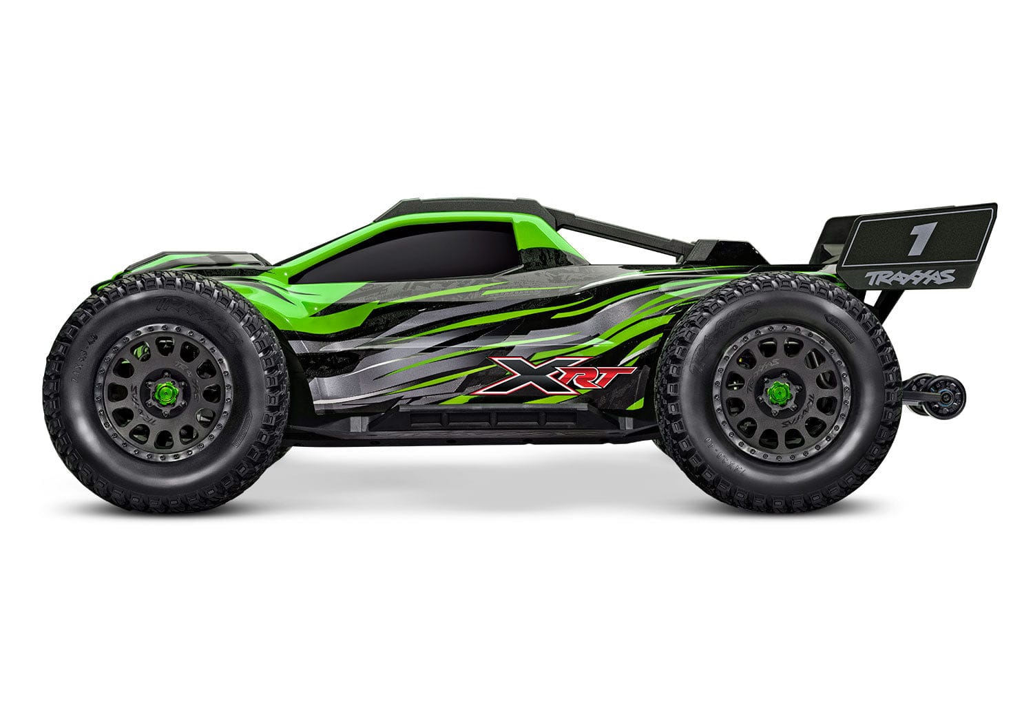 [Dış] Traxxas XRT 4WD - yeşil kasa yan profil stüdyo görünümü
