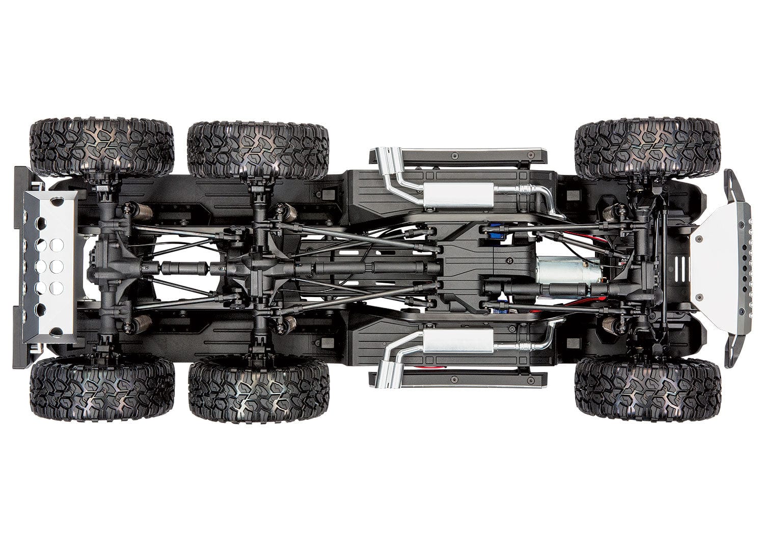 [Motor] Traxxas G63 6x6 - şasi alttan görünüm, aks ve şanzıman