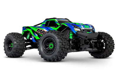 [Dış] Traxxas Wide Maxx 4S - Yeşil gövde 3qtr önden stüdyo