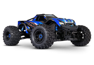[Dış] Traxxas Wide Maxx 4S - Mavi gövde 3qtr önden stüdyo