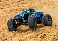 [Action] Traxxas Stampede VXL-3S - Yeşil monster truck arazide tüm tekerlek havada