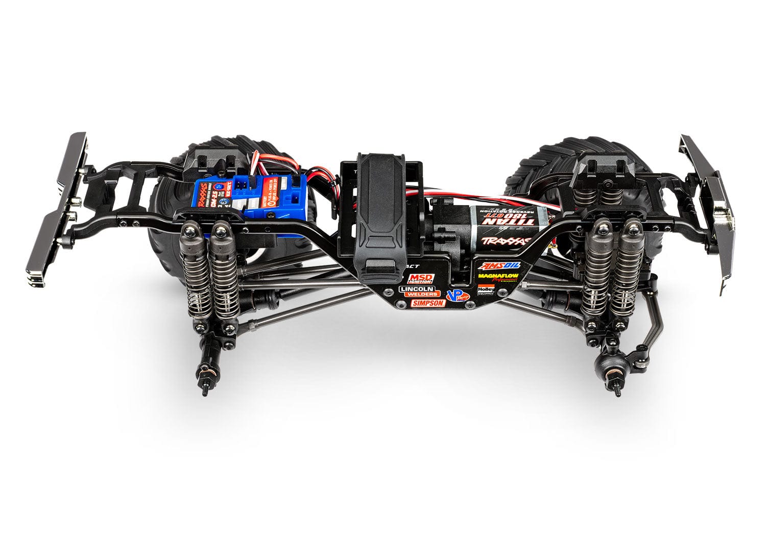[Motor] Traxxas TRX-4MT F-150 - Şasi yan görünüm Titan 180 motor ve XL-2.5 ESC elektronik detay