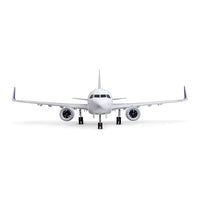 [Dış] E-Flite Airbus A320neo Twin 64mm EDF - Önden tam cepheden görünüm, iniş takımı açık