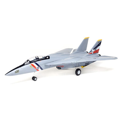 [Dış] E-flite F-14 Tomcat Twin 40mm EDF - stüdyo 3/4 ön görünüm, kanatlar açık