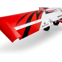 [Detay] E-flite Turbo Timber Evolution 1.5m - kanat flap ve Spektrum logosu yakın çekim