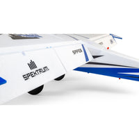 [Detay] E-Flite Twin Timber 1.6m - Gövde alt kısım Spektrum logosu ve kanat detayı
