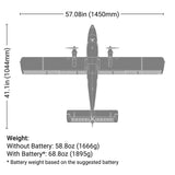E-flite DHC-6 Twin Otter 1.4m BNF Basic - RC Çift Motorlu Uçak