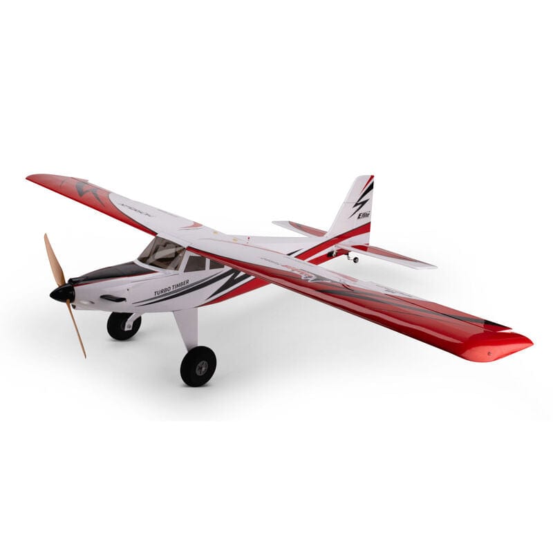 [Dış] E-flite Turbo Timber SWS 2.0m - Üstten üç çeyrek açıdan stüdyo çekimi