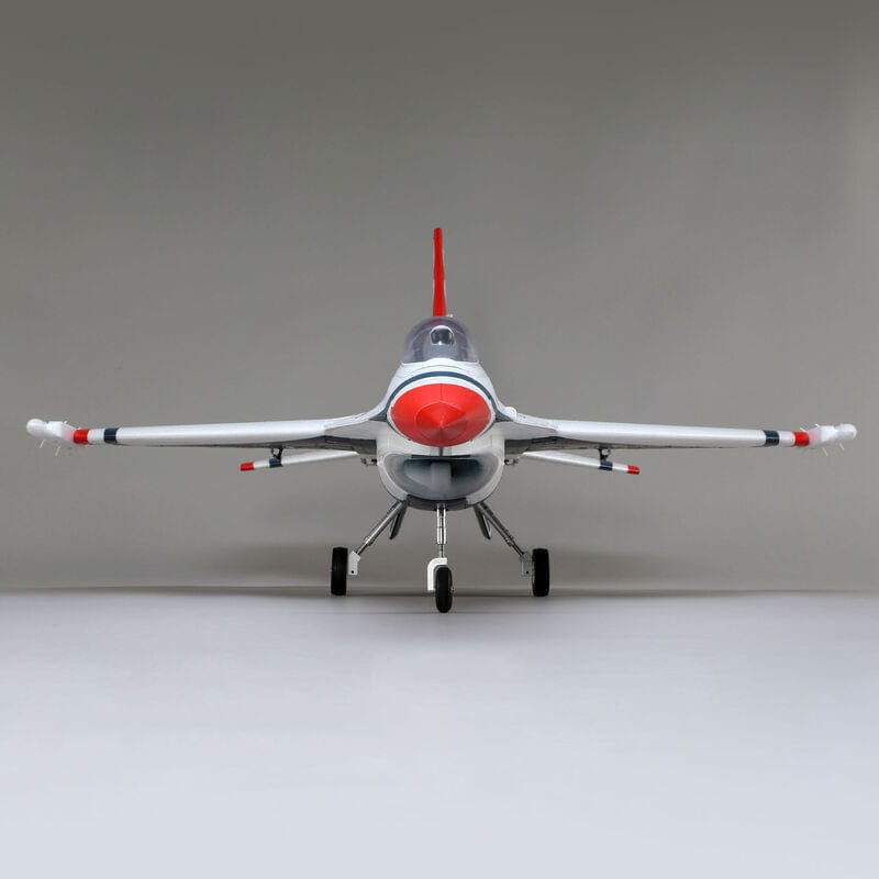 [Dış] E-flite F-16 Thunderbirds 70mm EDF - Önden görünüm, hava girişi ve iniş takımı