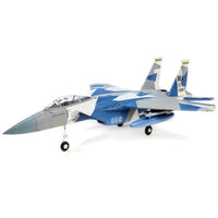 [Dış] E-flite F-15 Eagle 64mm EDF - stüdyo 3/4 ön görünüm, mavi kamuflaj