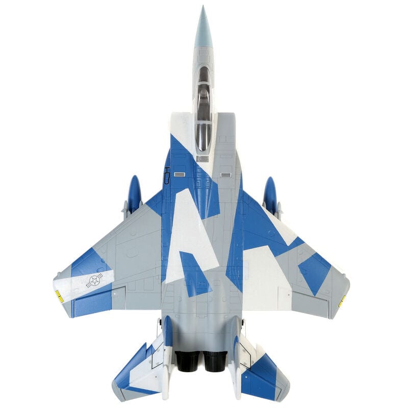[Dış] E-flite F-15 Eagle 64mm EDF - stüdyo üstten görünüm, kamuflaj deseni
