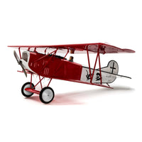 [Dış] Fokker D.VII 87 inç ARF - Stüdyo çekimi, üç çeyrek görünüm, kırmızı-beyaz WWI çift kanatlı