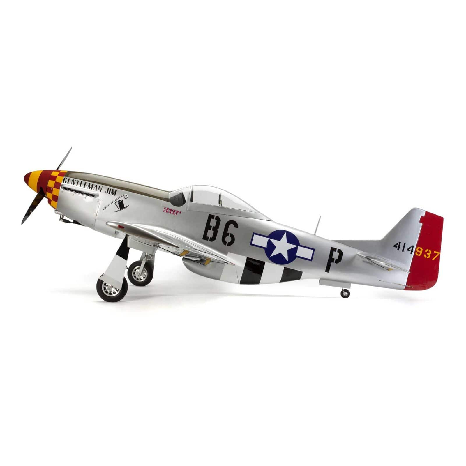 [Dış] Hangar 9 P-51D Mustang 60cc ARF 89" - stüdyo sol profil görünümü
