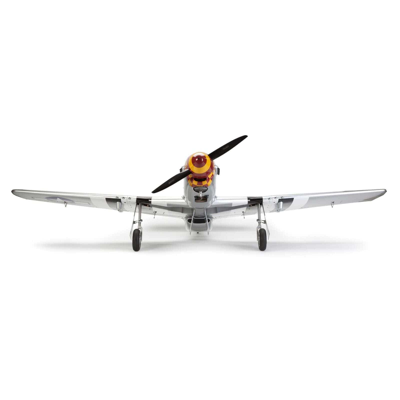 [Dış] Hangar 9 P-51D Mustang 60cc ARF 89" - stüdyo önden görünüm