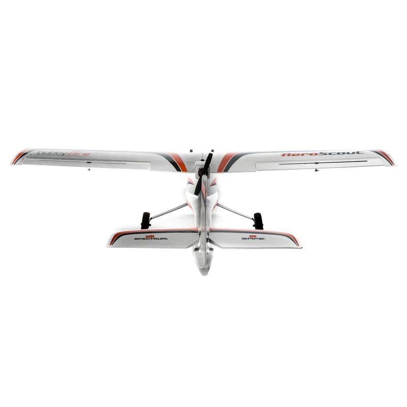 [Dış] HobbyZone AeroScout S 2 1.1m - Stüdyo çekimi, üstten kanat açıklığı görünümü