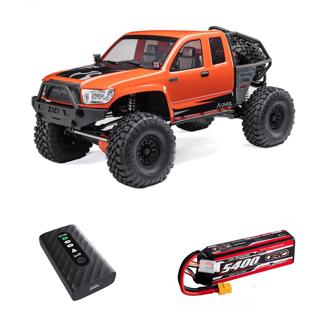[Dış] Axial SCX6 Trail Honcho Combo - turuncu araç, ERC Plus 5400mAh 3S LiPo batarya ve SkyRC Type35 şarj aleti