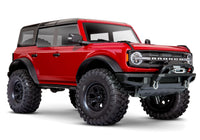 [Dış] Traxxas TRX-4 Bronco 2021 - Rapid Red araç stüdyo ön çapraz görünüm