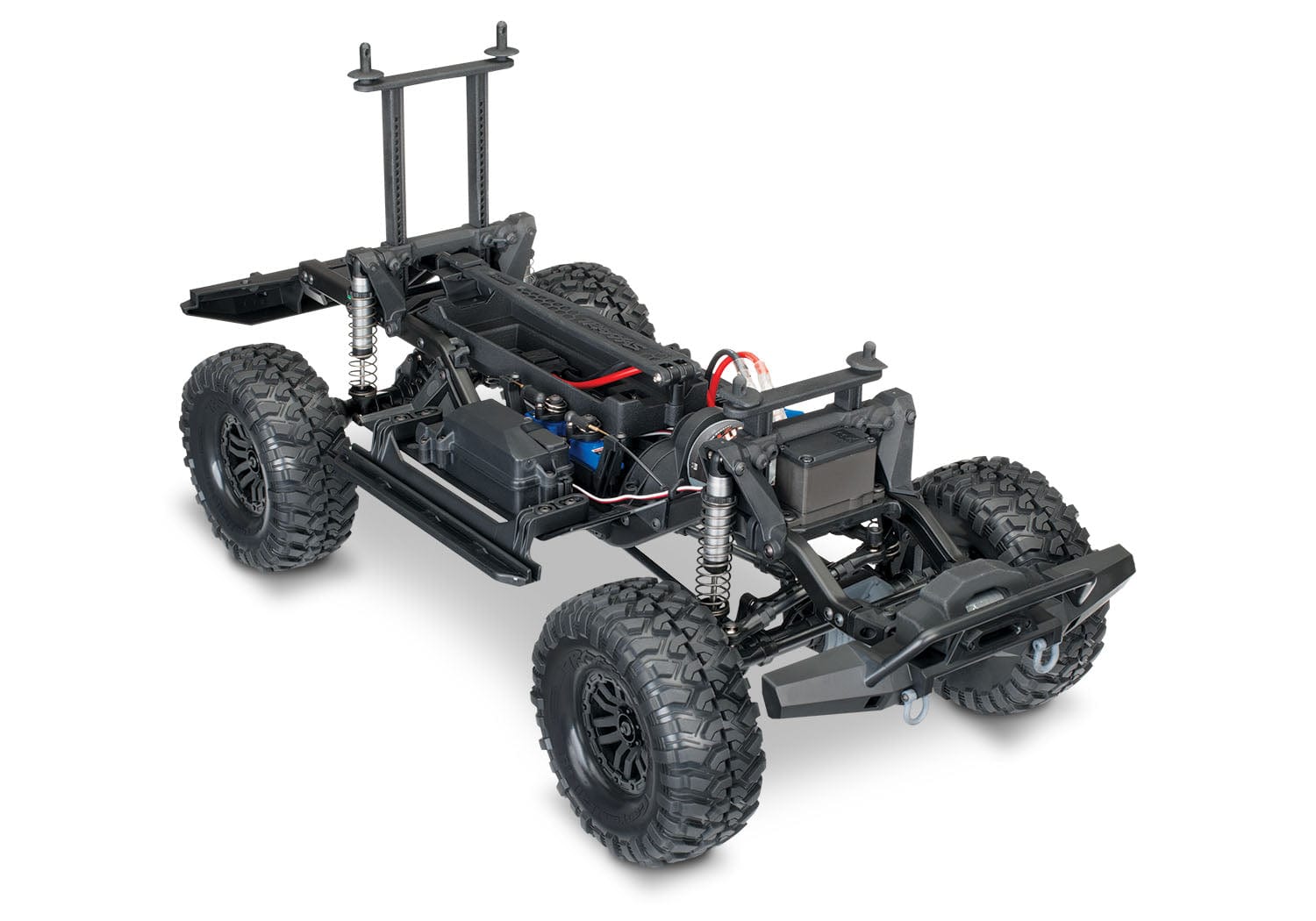 [Motor] Traxxas TRX-4 Defender Combo - Şasi 3/4 açı görünümü tampon vinç ve sürüş aktarma sistemi