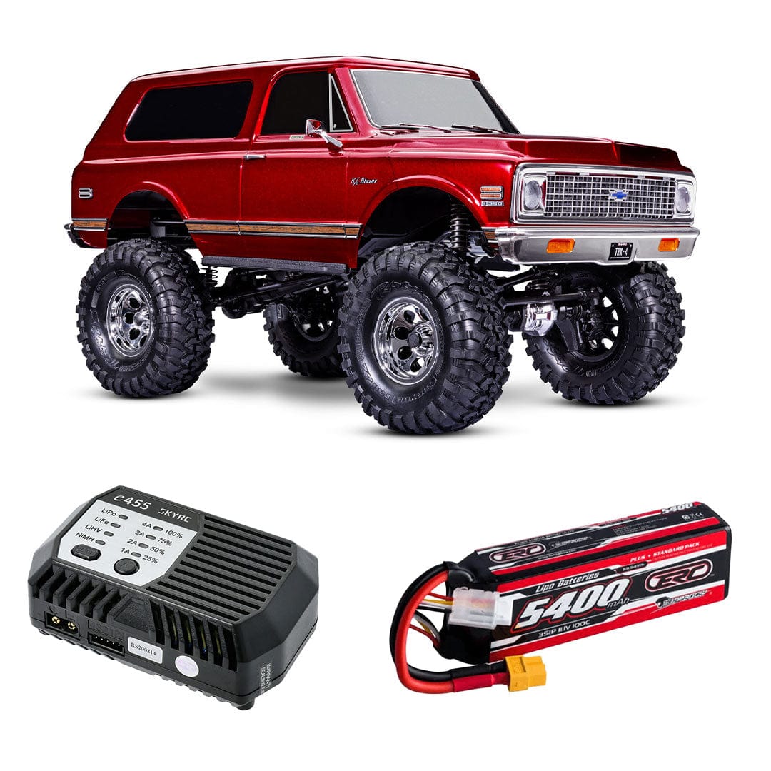 [Dış] Traxxas K5 Blazer Combo - kırmızı set şarj aleti ve LiPo batarya ile