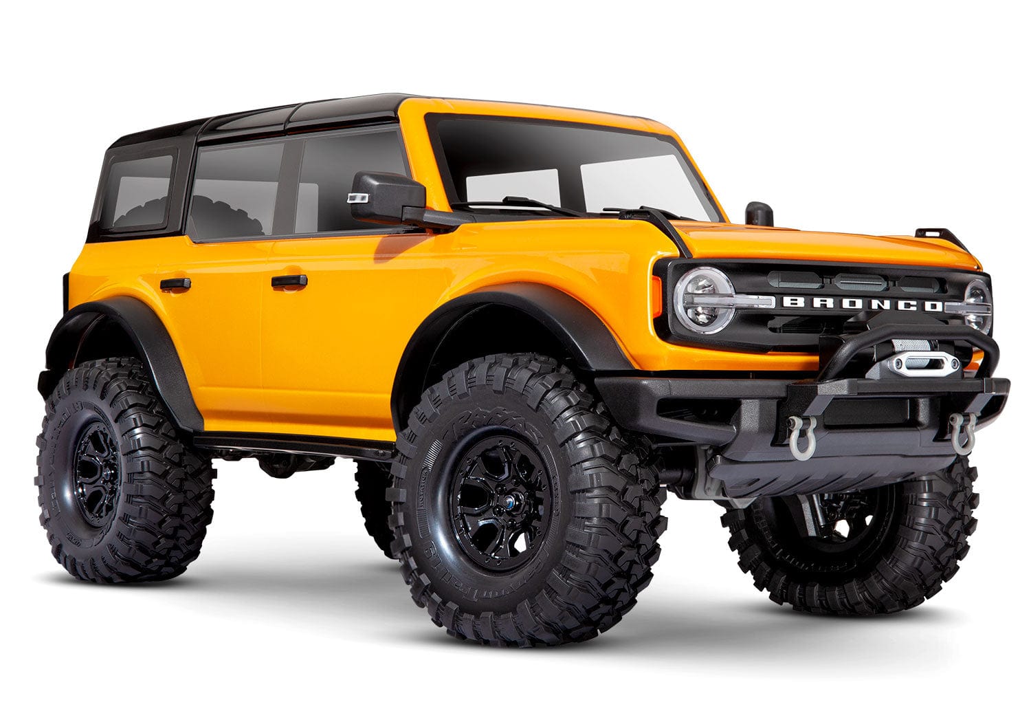 [Dış] Traxxas Bronco Combo - Cyber Orange RC araç stüdyo ön çapraz görünüm