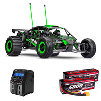 [Dış] Traxxas Funco Sand Car - yeşil araç şarj aleti ve batarya combo seti