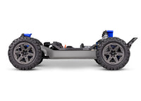 [Motor] Traxxas Rustler Combo - çıplak şasi yan profil, süspansiyon detayı