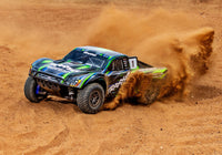 [Action] Traxxas Slash 4x4 Combo - kumlu pistte toz spreyi yapan yeşil short course