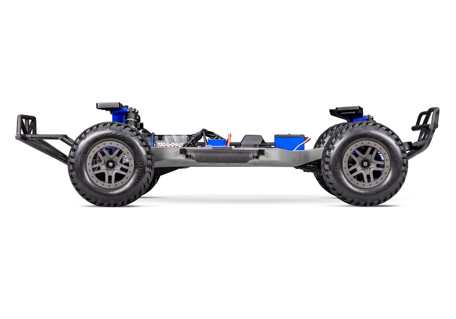 [Motor] Traxxas Slash 4x4 Combo - karoseri çıkarılmış yuvarlanan şasi yan profili